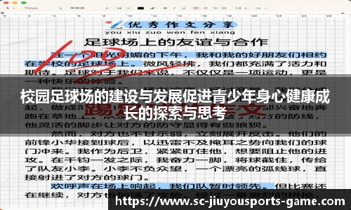 校园足球场的建设与发展促进青少年身心健康成长的探索与思考